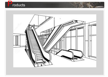Ταχύτητα 100 κυλιόμενη σκάλα ανελκυστήρων fpm με το στρογγυλό κολπίσκο ΚΑΠ κιγκλιδωμάτων και το σαφώς πιάτο πατωμάτων