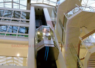 800kg πλήρες γυαλί ανελκυστήρων υψηλής ταχύτητας που επισκέπτεται τον πανοραμικό ανελκυστήρα