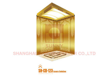 Μαλακή διακόσμηση καμπινών ανελκυστήρων φωτισμού με το χρυσό καθρέφτη τιτανίου/χαραγμένος