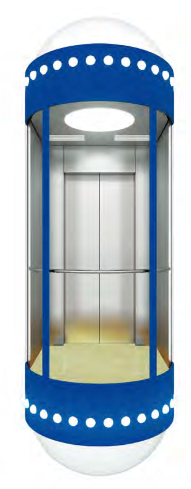 Πανοραμικός ανελκυστήρας 3 επιβατών ανελκυστήρων επίσκεψης ανελκυστήρων ανεφοδιασμού εργοστασίων