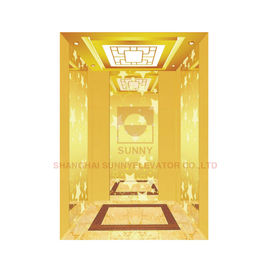 Χρυσό Hairline ανοξείδωτο τιτανίου διακοσμήσεων καμπινών ανελκυστήρων πατωμάτων PVC
