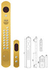 Χρυσή επιτροπή σπολών ανελκυστήρων τιτανίου οποιοδήποτε προαιρετικό κουμπί με το δευτερεύον άνοιγμα παραθύρων