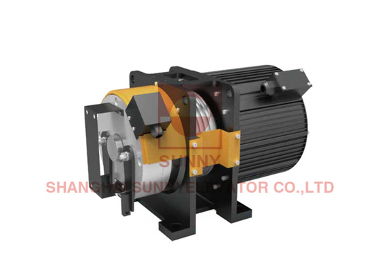 Μηχανή έλξης 220V/380V χωρίς κιβώτιο τάσης για ανελκυστήρα με βαθμό προστασίας IP41 και 2 1 σχοινί
