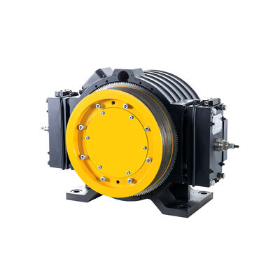 Μηχανή έλξης ανελκυστήρα 450-630kg Φορτίο 1.0~1.75m/s Ταχύτητα με φρένο μπλοκ για ανταλλακτικά ανελκυστήρα