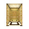 Χρωματισμένη ακρυλική ελαφριά διακόσμηση σχεδίου καμπινών ανελκυστήρων διαμόρφωσης ανοξείδωτη χρυσή